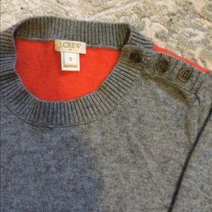 COPY - J Crew gray and orange sweater